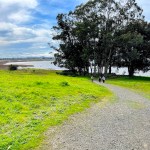 The wide trail towards the Bay at Point Pinole park