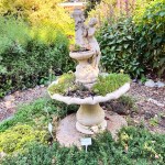 A planting statue as part of a garden at Morningsun Herb Farm in Vacaville
