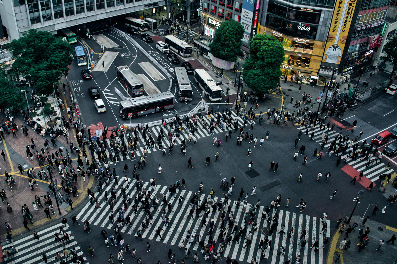 The most popular observation deck in Shibuya is **Shibuya Sky**. Admission costs 2,500 yen (about $16.50 USD), and reservations must be made in advance. The “prime” time slots (from 5 to 7 p.m.) are often booked months ahead. Check the official website for availability. Alternatively, near the crossing, there’s a store called **Magnet**. Go inside, take the elevator to the R floor, buy a drink for 700 yen (about $4.60 USD), and you’ll gain access to a smaller observation deck that’s usually much less crowded. Photo: Pexels.