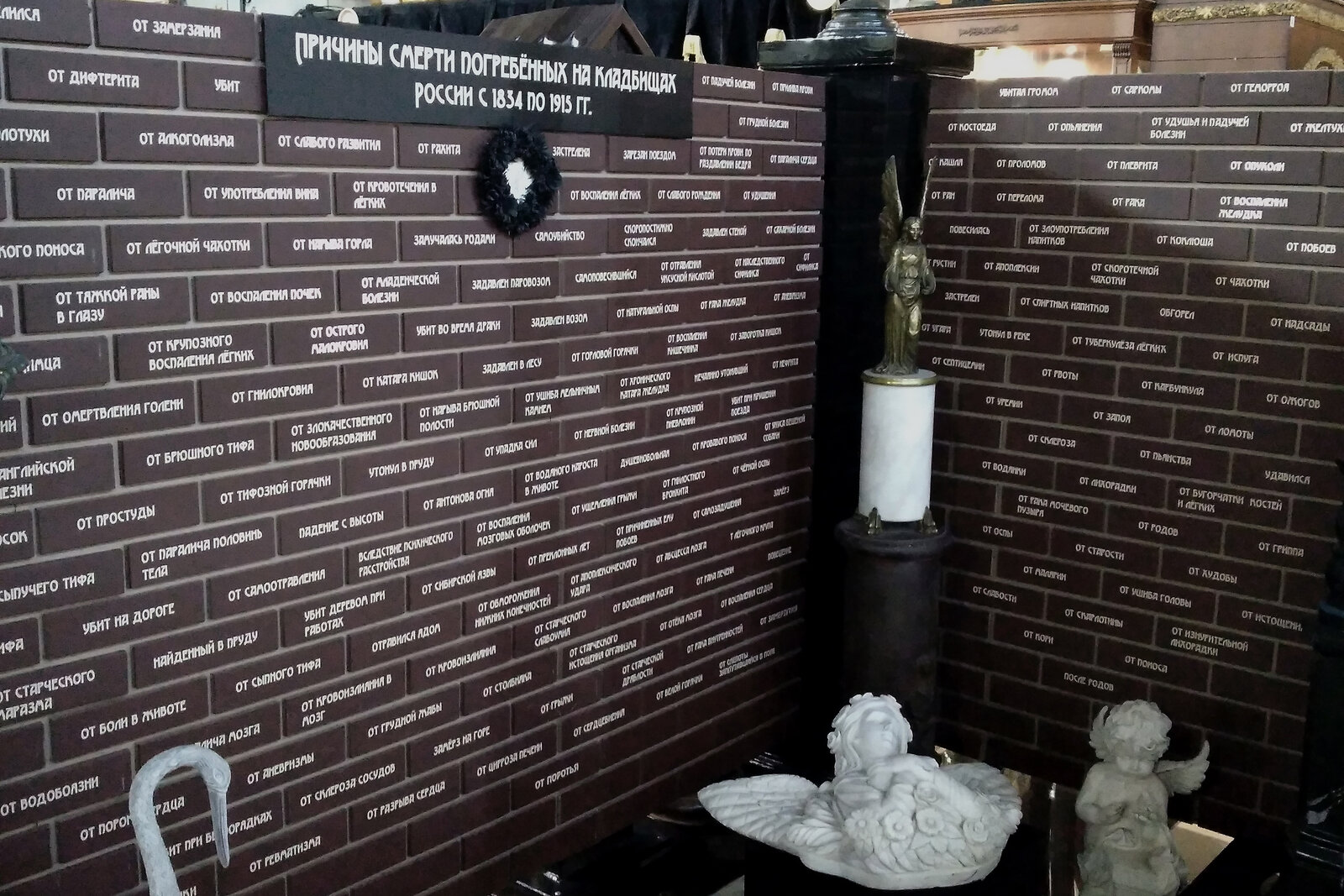 The museum introduces visitors to curious facts, such as the causes of death in Russia between 1834 and 1915. Photo: Kristina Rudich