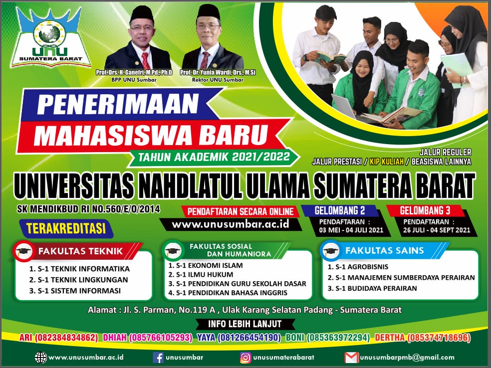 Penerimaan Mahasiswa Baru Tahun Ajaran 2021/2022