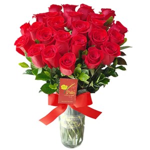 24 Rosas en florero