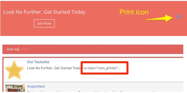 Screenshot Search Results with HTM Code