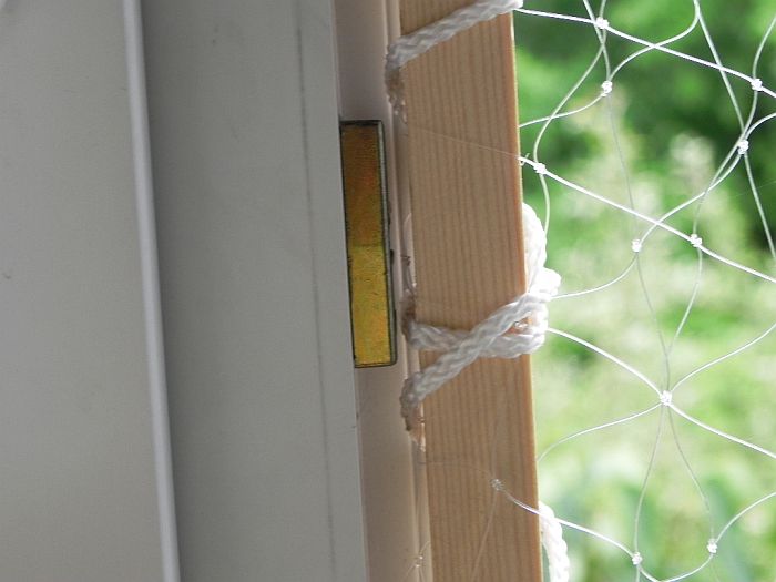 Stabiles Kleines Katzengitter Mit Holzrahmen Fur Fenster 34x46cm Eur 6 00 Picclick De