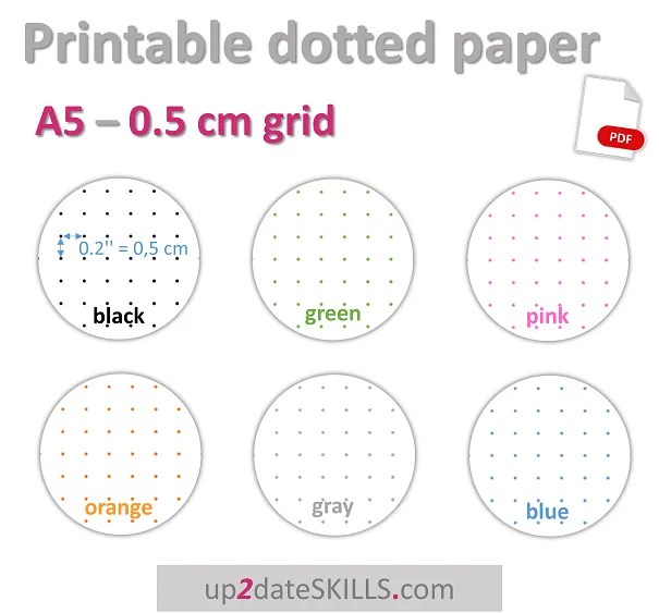 printable dot grid a4 paper up2dateskills