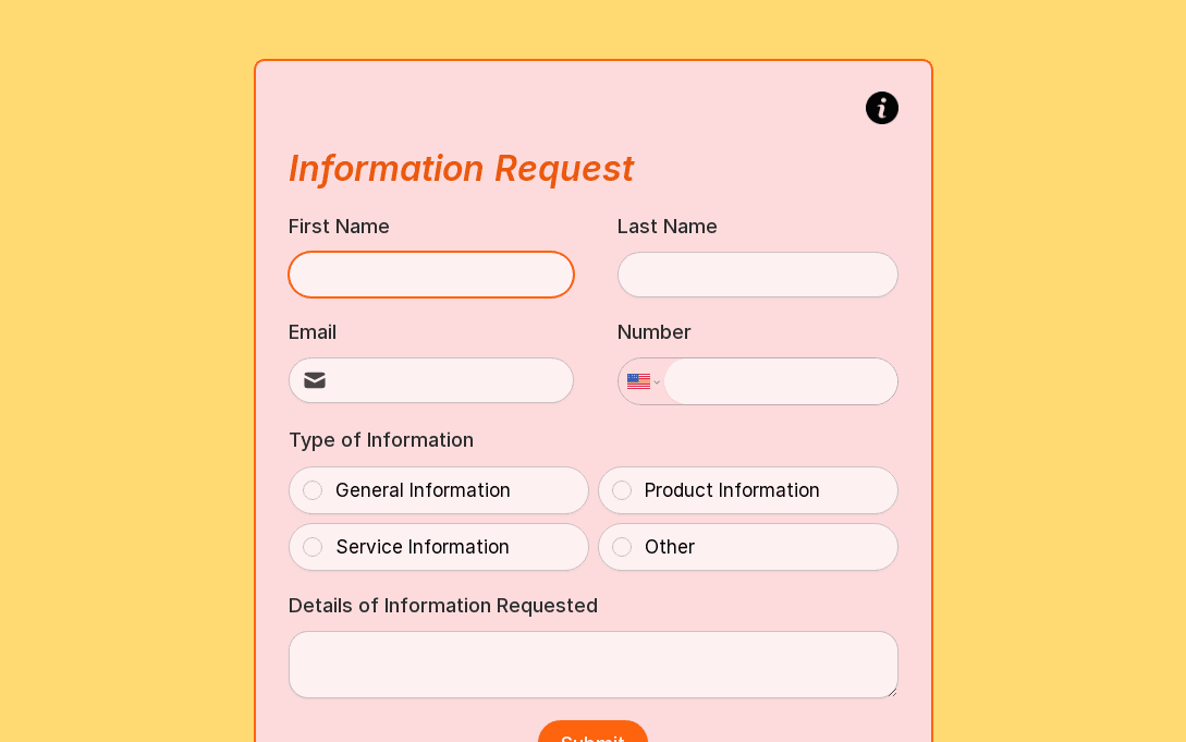 Information Request Form Template