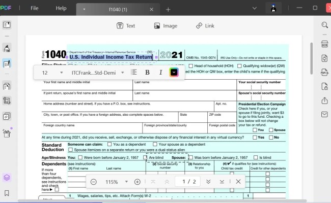 How To Create Fillable Forms In Word Instantly | UPDF