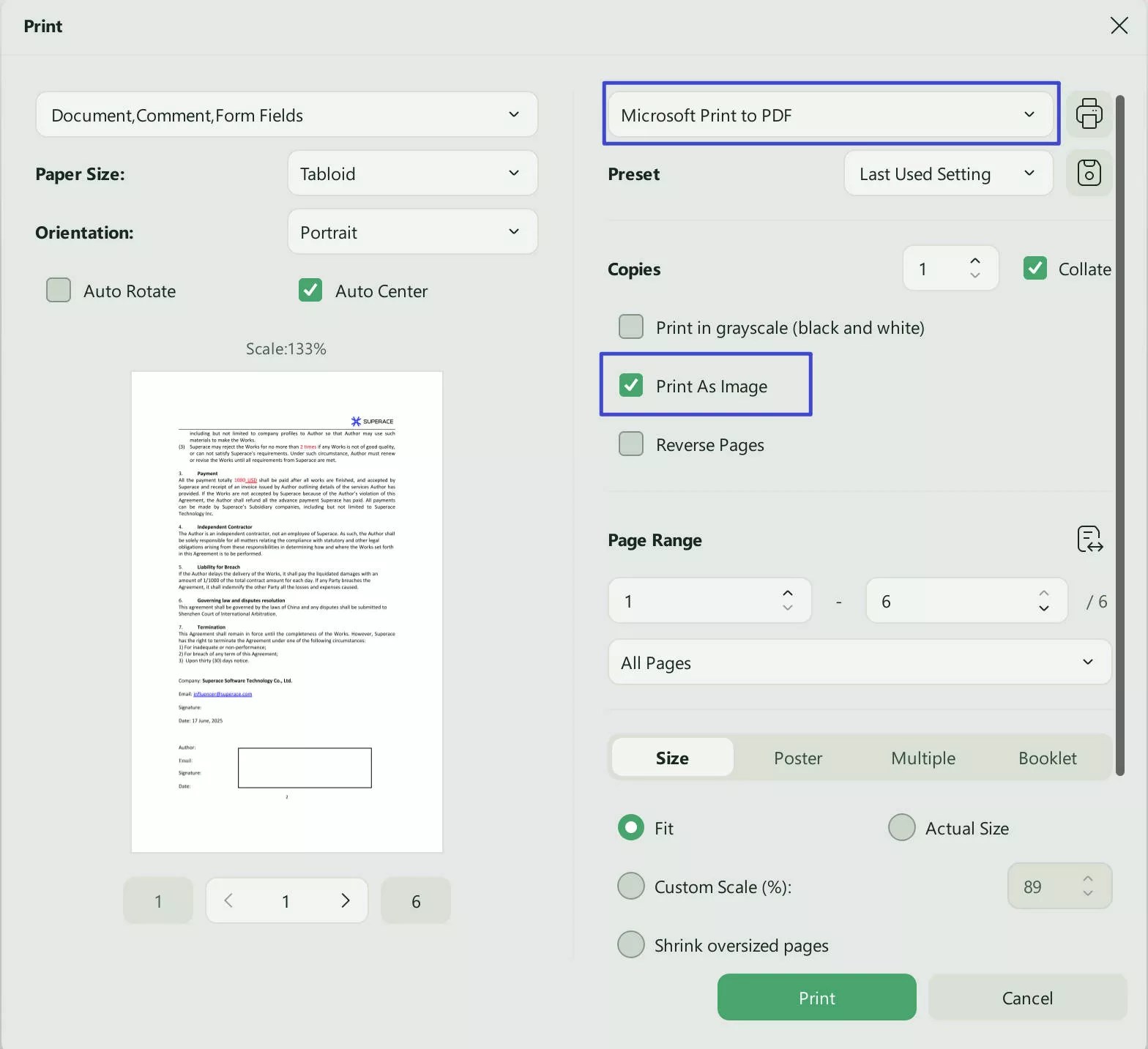 How To Convert Fillable PDF To Regular PDF Free Paid Official UPDF Print Settings Updf Windows 5.webp