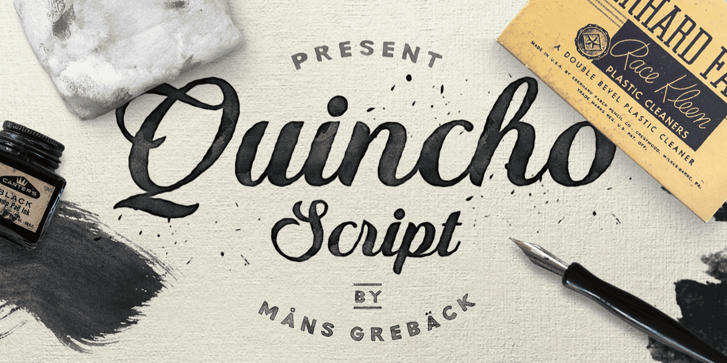Quincho Script Font Campbell's Soup Font UpFonts
