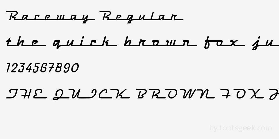Raceway Font