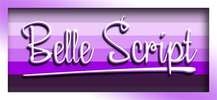 Belle Script Font