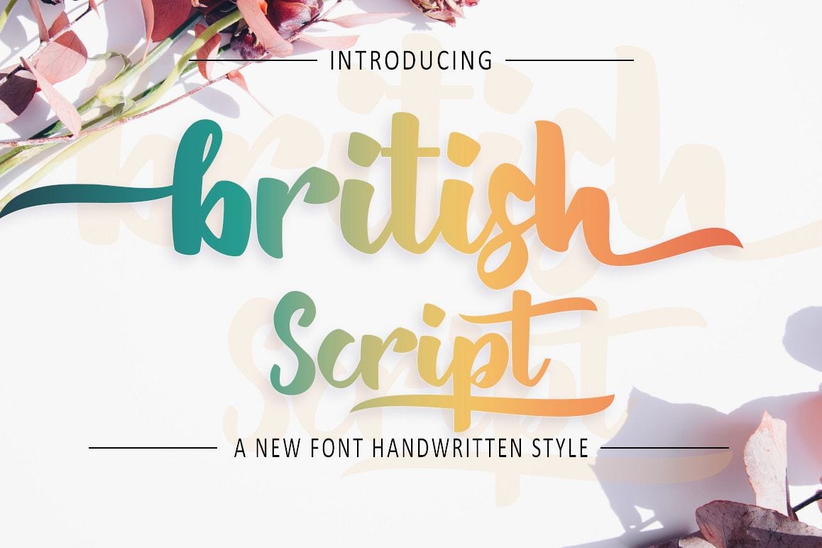 British Script Font