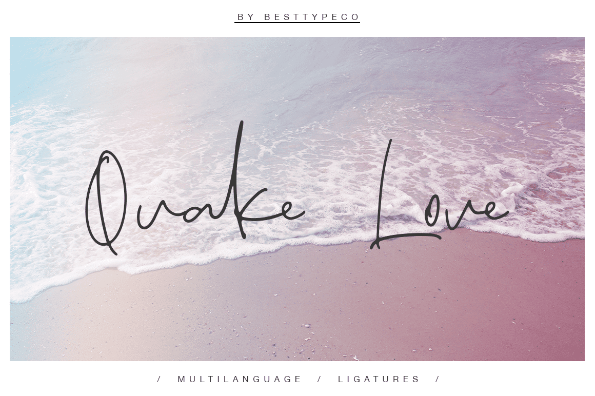 Quake Love Script Font