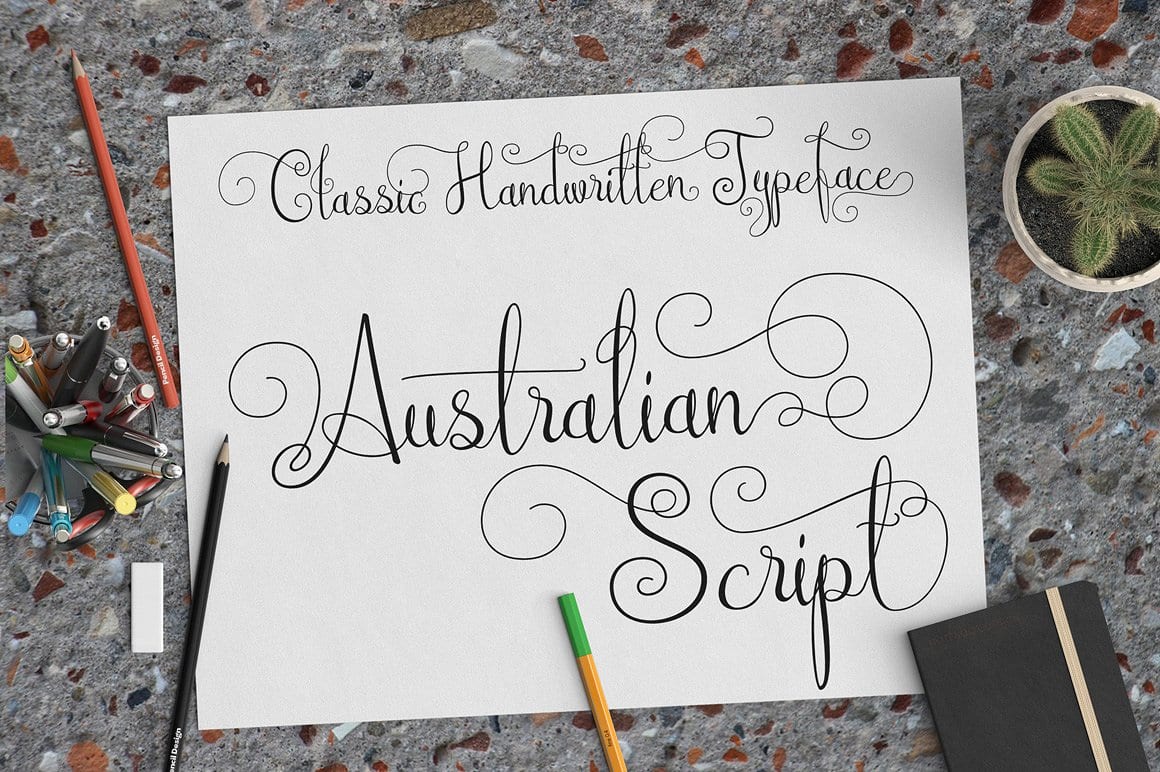 Australian Script Font - UpFonts