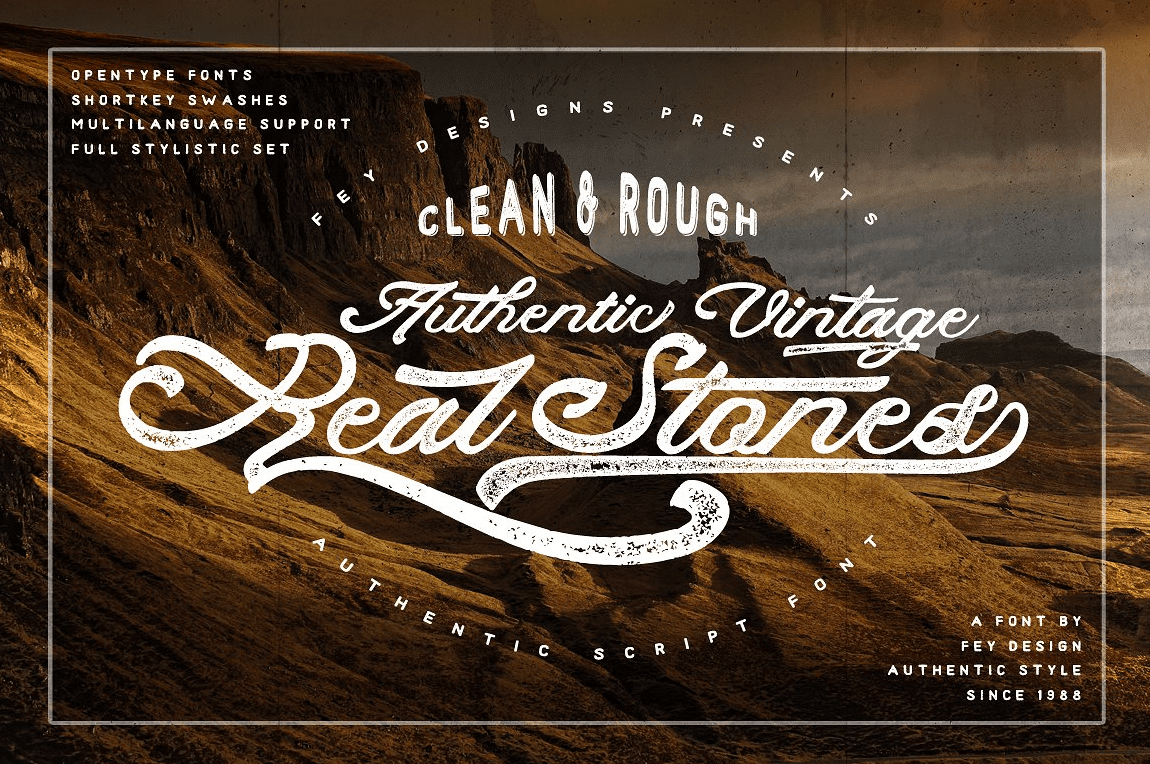 Real Stones Script Font Free
