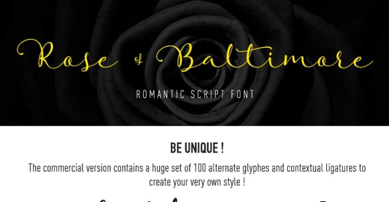 Rose Of Baltimore Script Font - UpFonts