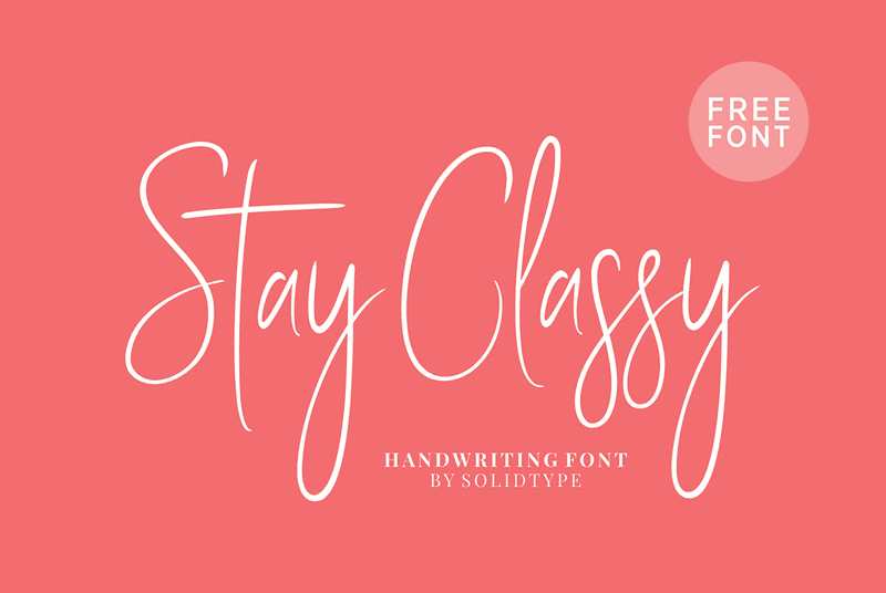 Stay Classy Script Font