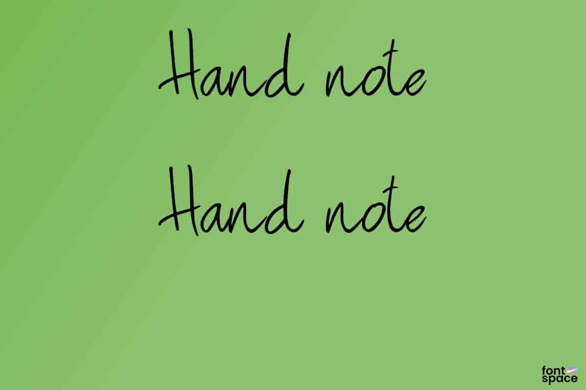 Hand Note Font