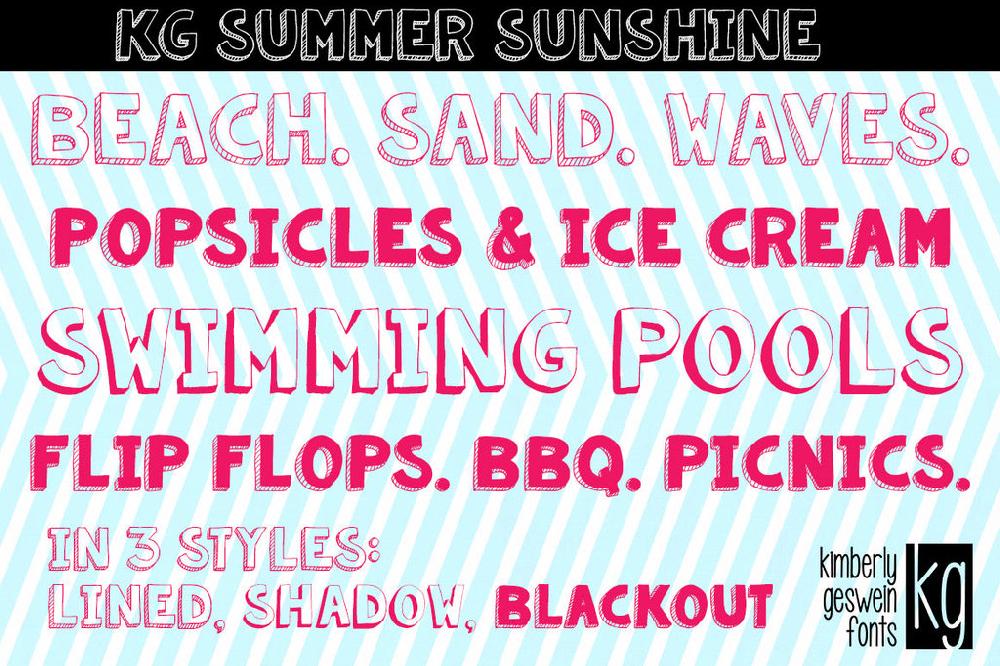 Kg Summer Sunshine Font
