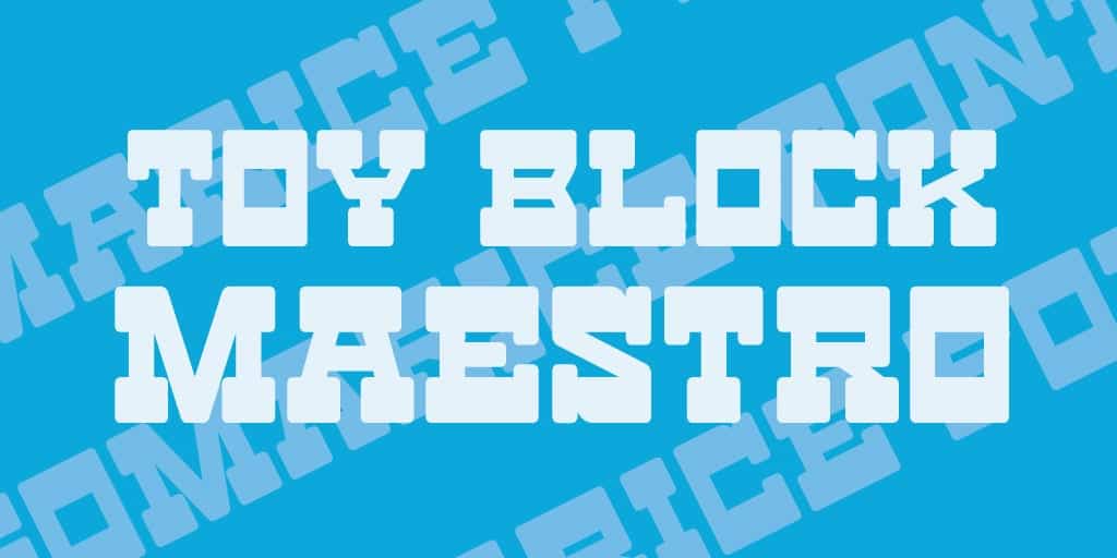 Toy Block Maestro Font