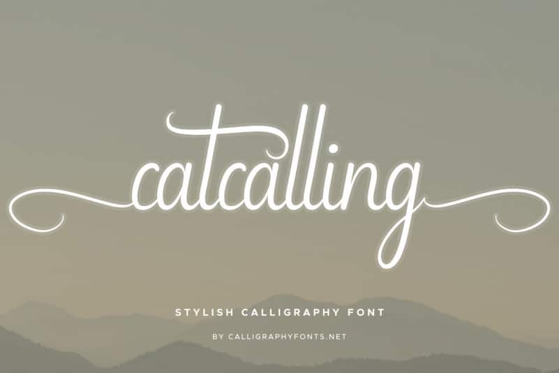Catcalling Calligraphy Script Font