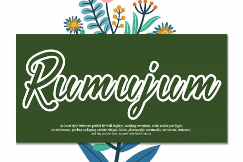 Rumujum Script Font