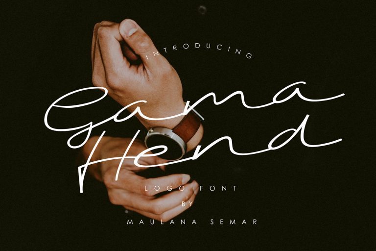 Gama Hend Script Font