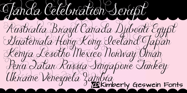 Janda Celebration Script Font
