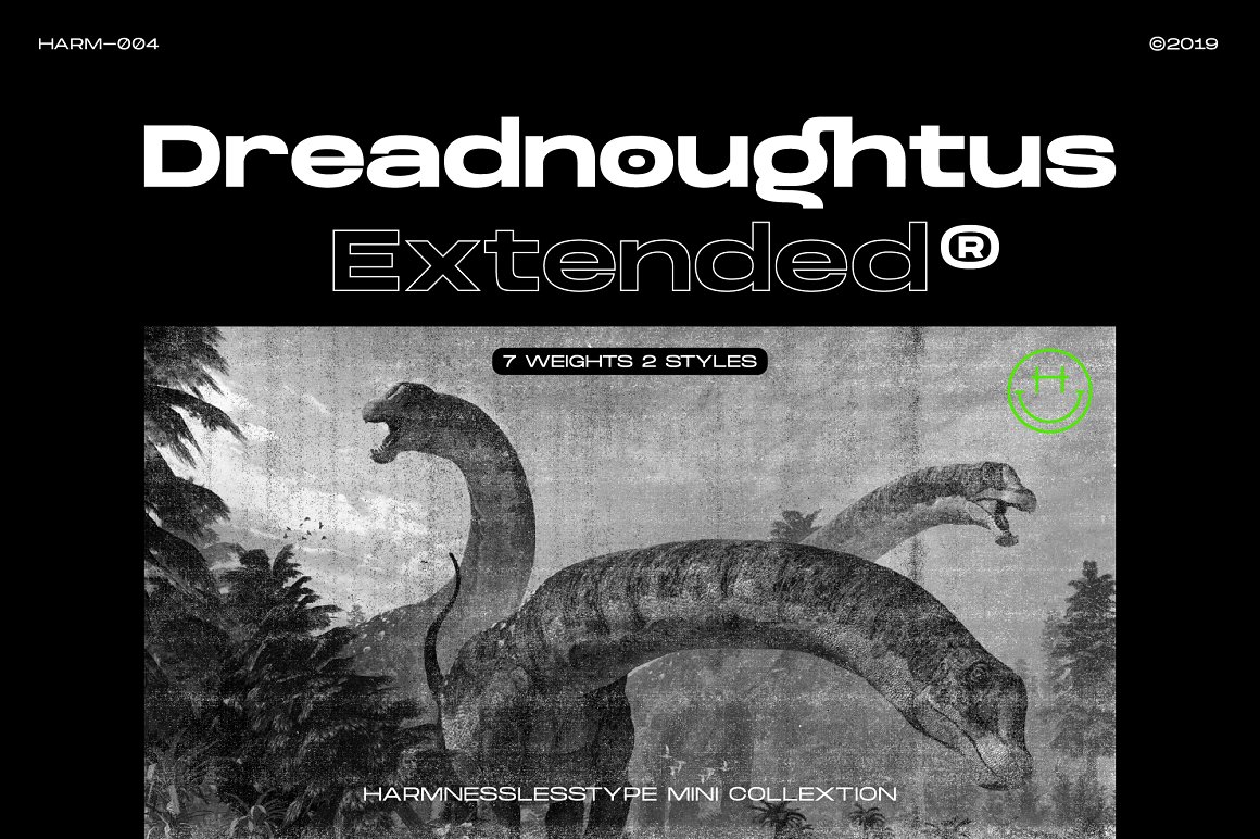 Dreadnoughtus Extended Font