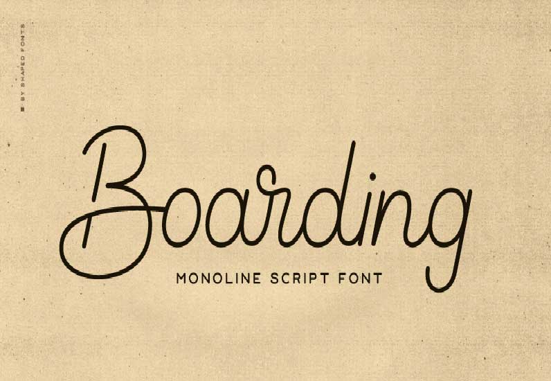 Boarding Font