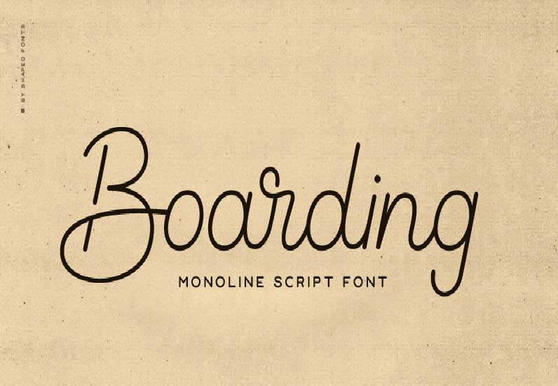 Boarding Font