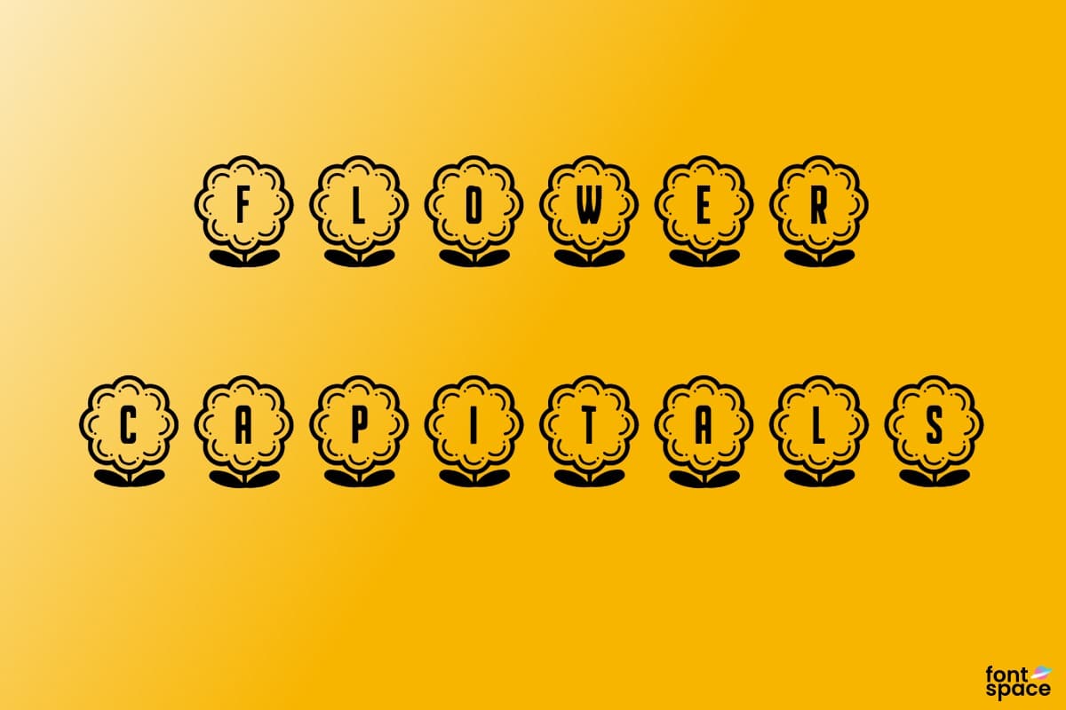 Flower Capitals Font
