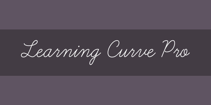 Learning Curve Pro Font