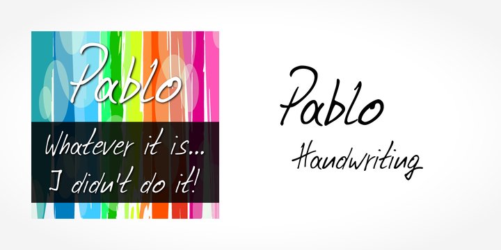Pablo Handwriting Font - UpFonts