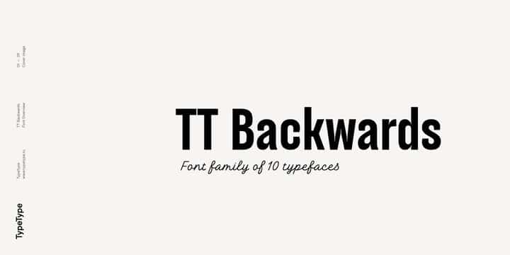 TT Backwards Font