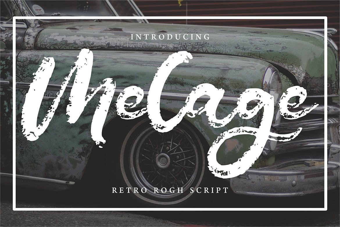 Melage Retro Rogh Script Font