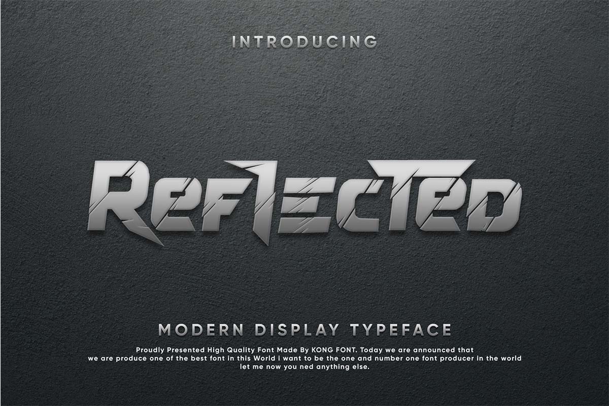 Reflected Font