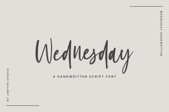Wednesday Script Font