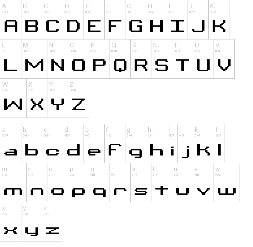 Binary Font