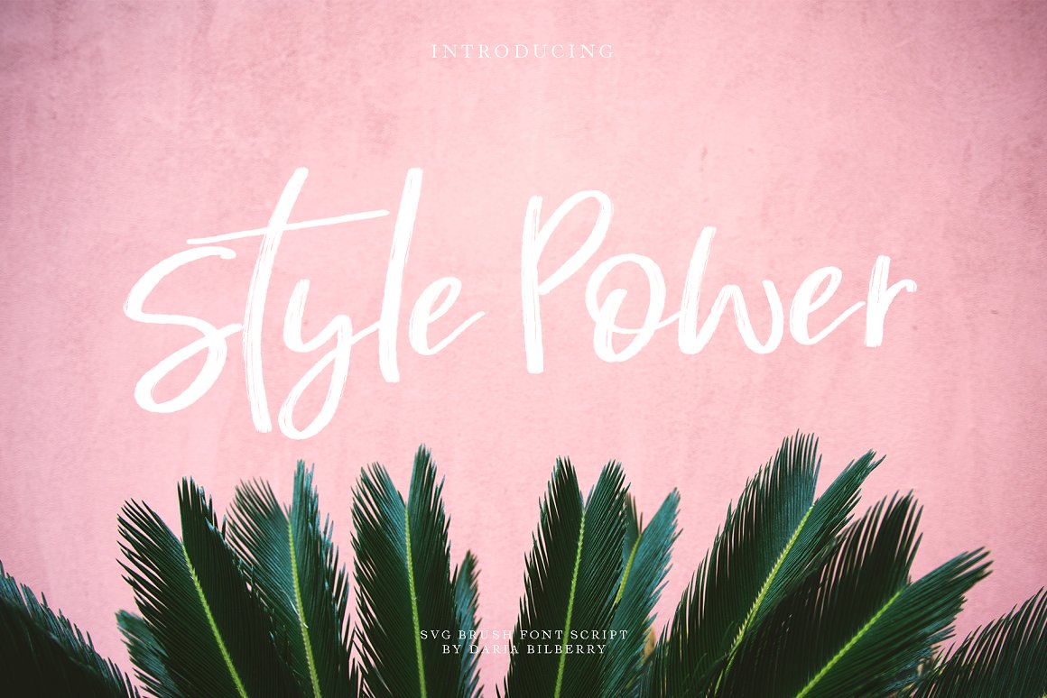 Style Power SVG script Font