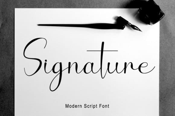 Signature Script Typeface