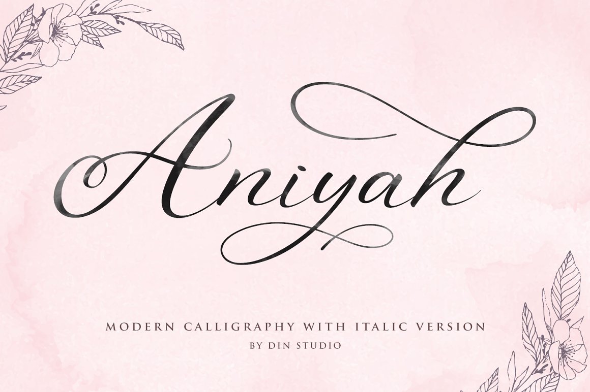 Aniyah Calligraphy Script Font