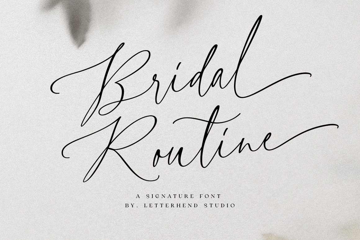Bridal Routine Signature Script Font