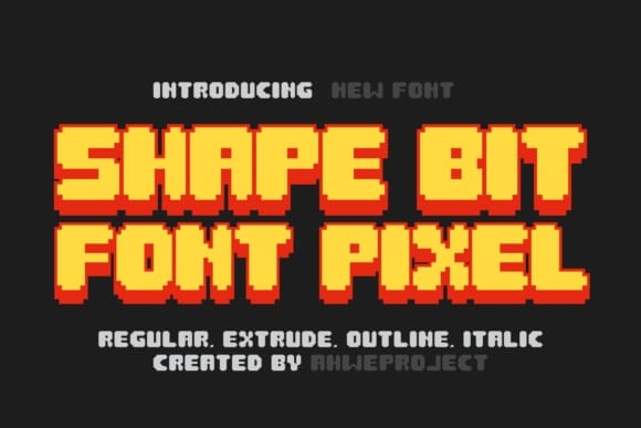 Shape Bit Font 1