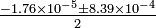 \textstyle\frac{-1.76 \times 10^{-5}\pm \!\, 8.39 \times 10^{-4}}{2}