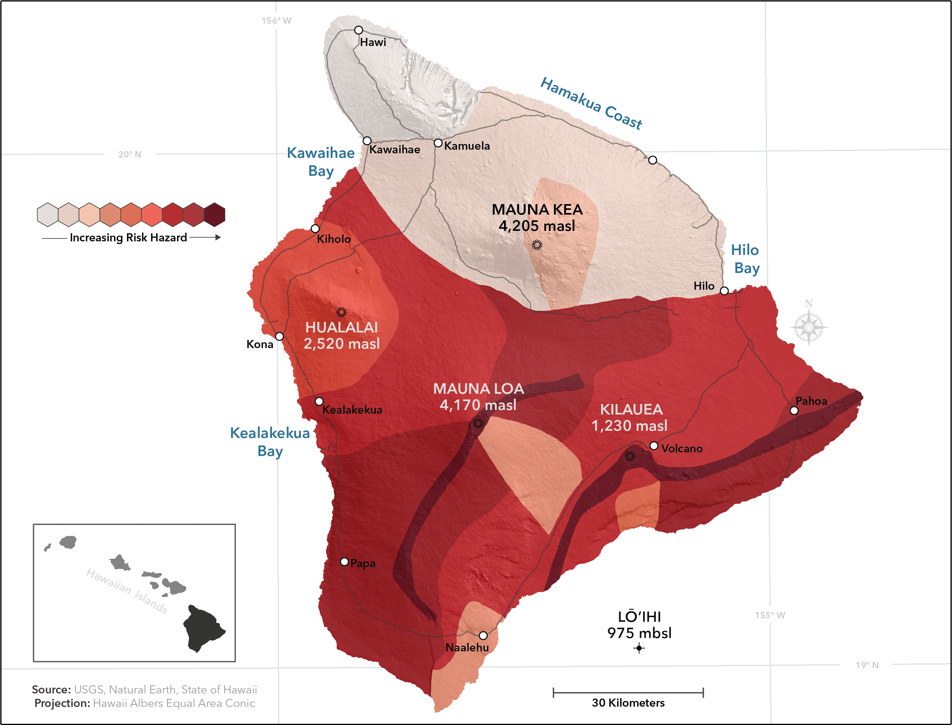 kiːlɐwˈwɛjə) is an active shield volcano in the hawaiian islands.historically, it is the most active of the five volcanoes that together form the big island of hawaiʻi.located along the southeastern shore of the island, the volcano is between 210,000 and 280,000 years old and emerged above sea level about 100,000 years. Lava Flow Hazard Zones Wikipedia