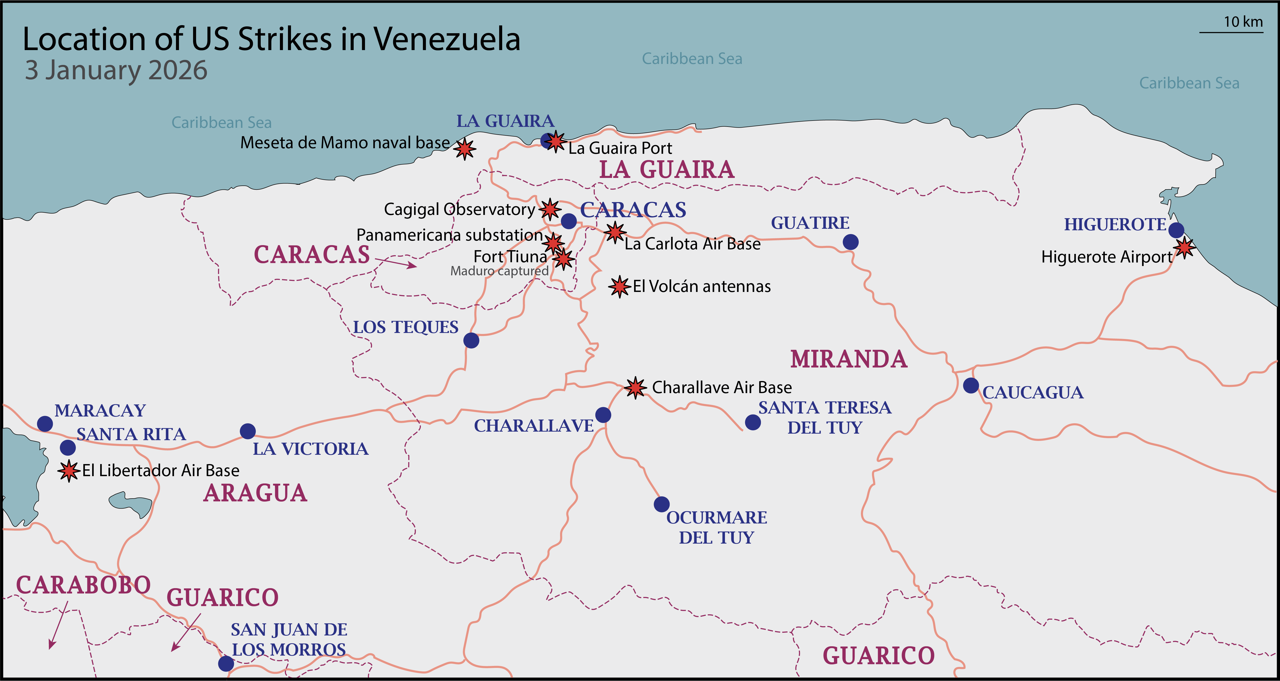 Datei 2026 Venezuela Strikes Map Png Wikipedia 2026.