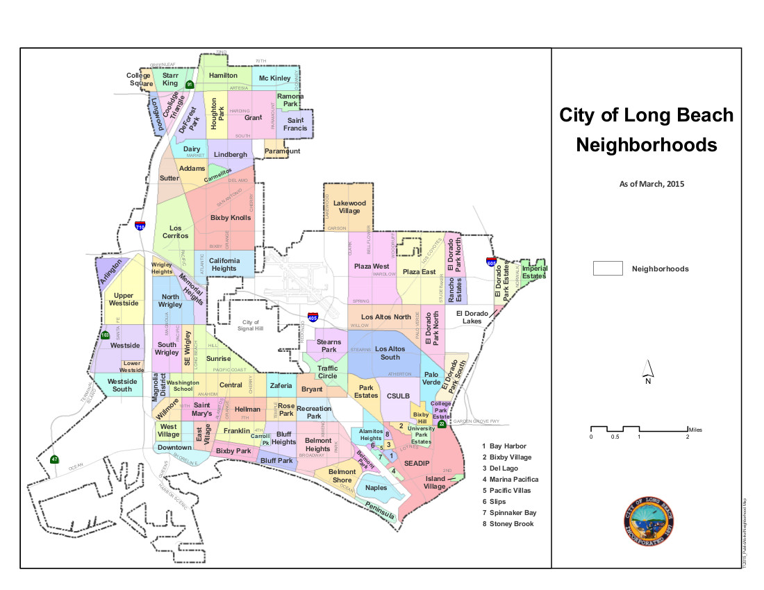 Long Beach California Map Zip Codes Guide LB 