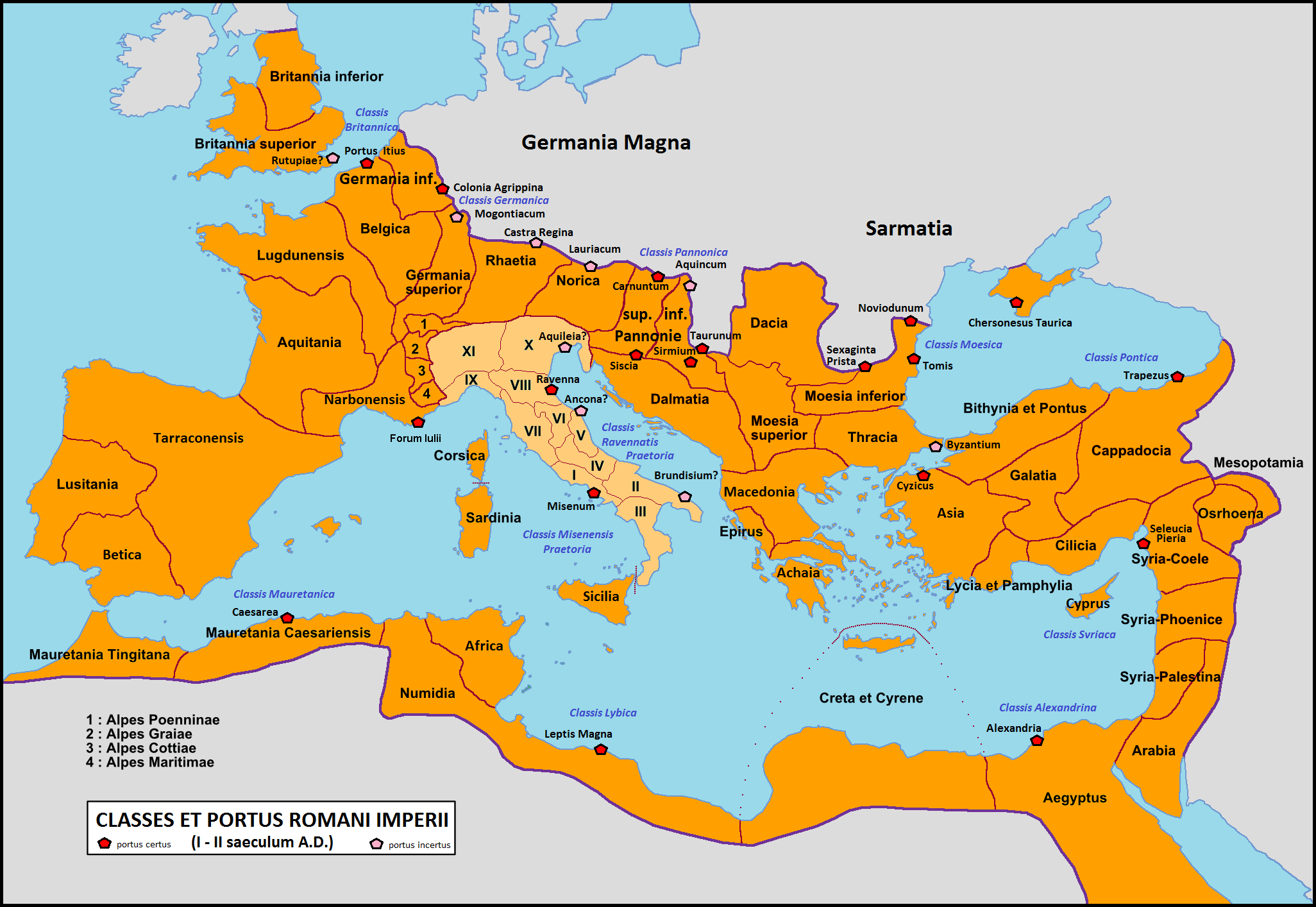 Roman Navy Military Wiki Fandom Roman Harbors And Fleets Augustus Severus 
