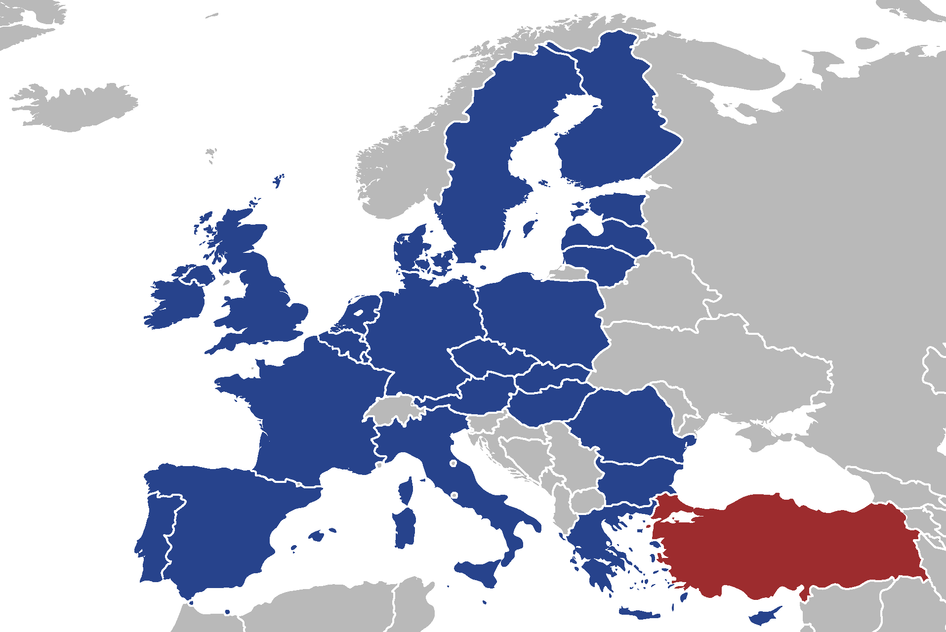 Turkey Europe Map EU And Turkey 